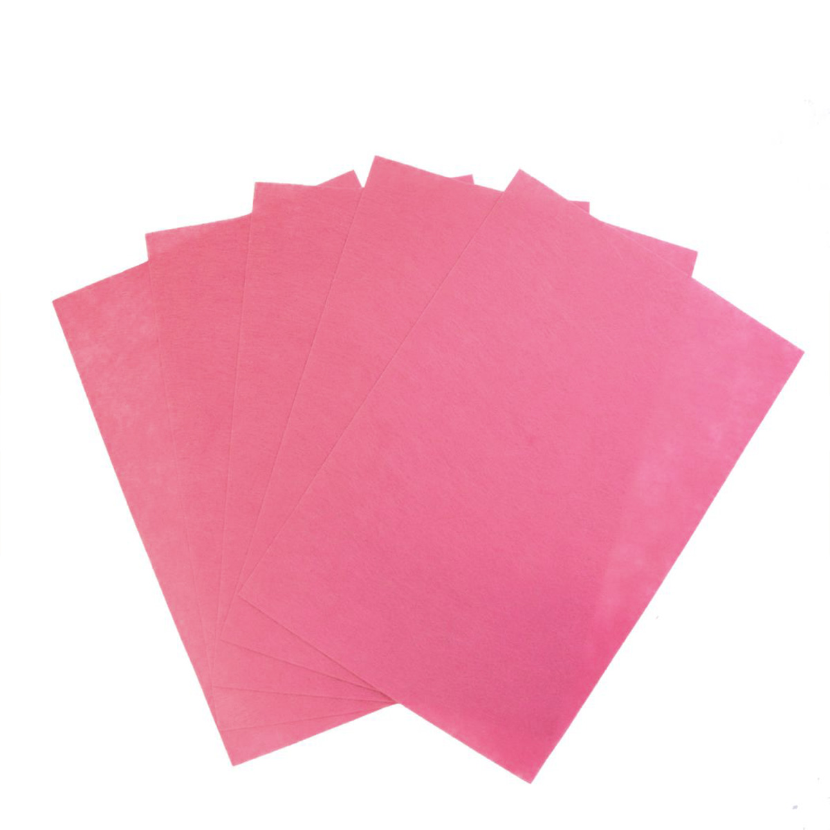 Фетр жесткий (уп. 12 шт) толщ. 1 мм (20х30см) розовый
