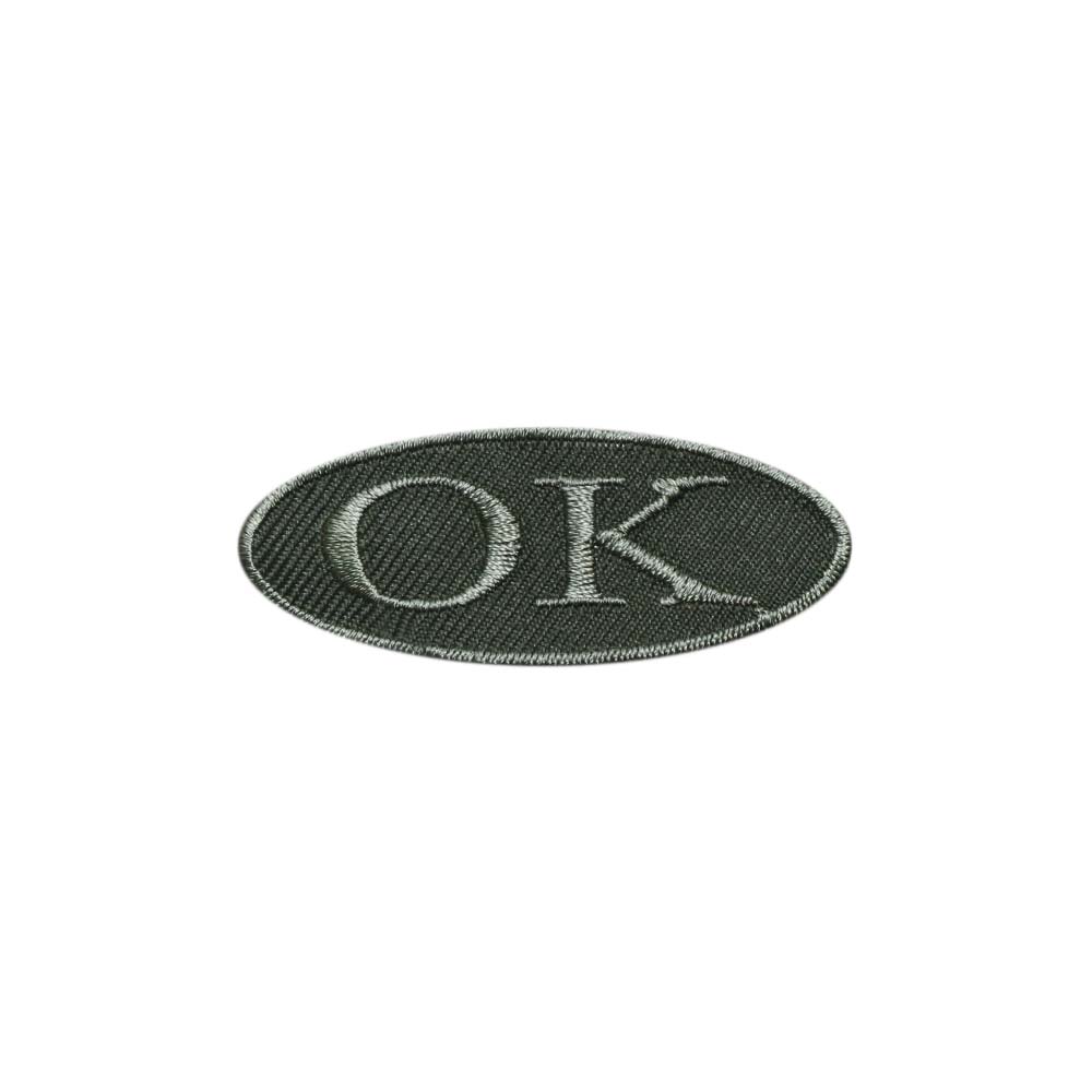 Лейбл клеевой &quot;OK&quot; (уп.20 шт) овал 65х25 мм хаки