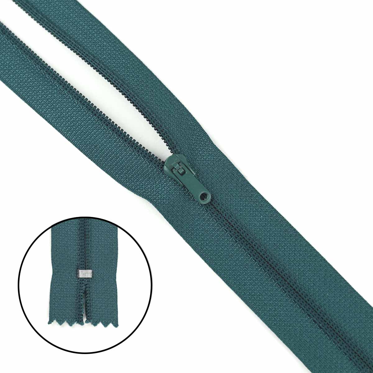 молния полупотайная тип 3 (уп. 10 шт) 18 см н/р № 116 ДС морская волна