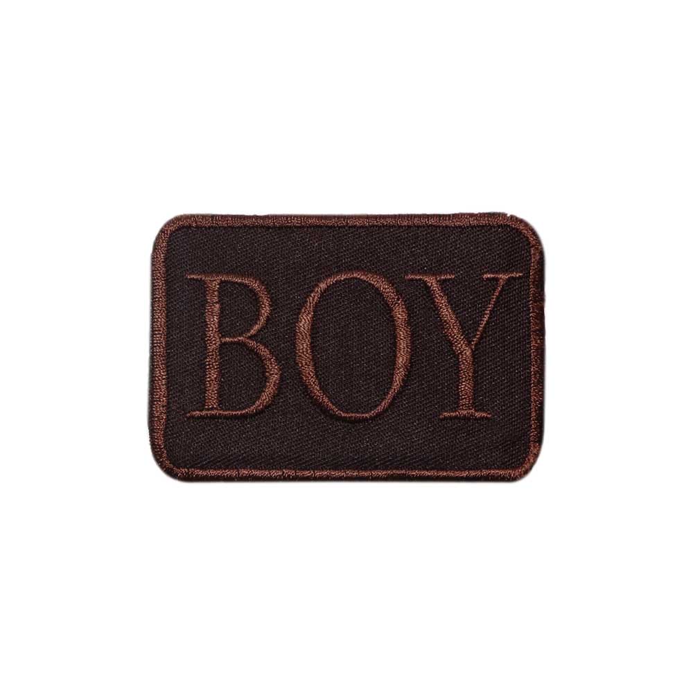 Лейбл клеевой &quot;BOY&quot; (уп.20 шт) прямоуг. 74х53 мм коричневый