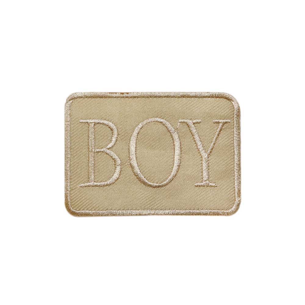Лейбл клеевой &quot;BOY&quot; (уп.20 шт) прямоуг. 74х53 мм бежевый