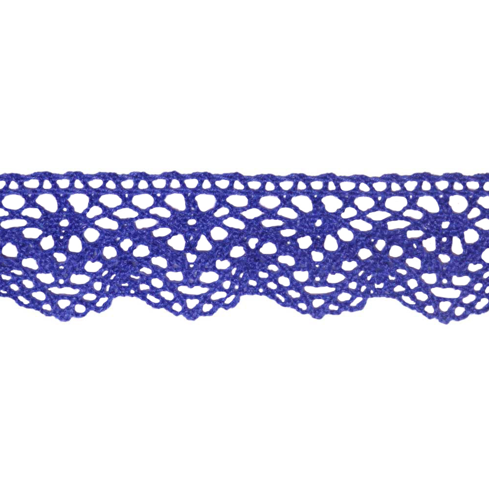 Кружево отеч. арт. 3749 шир. 24-30 мм, рис. 3201031 № 181 ДС синий (уп. 25 м)