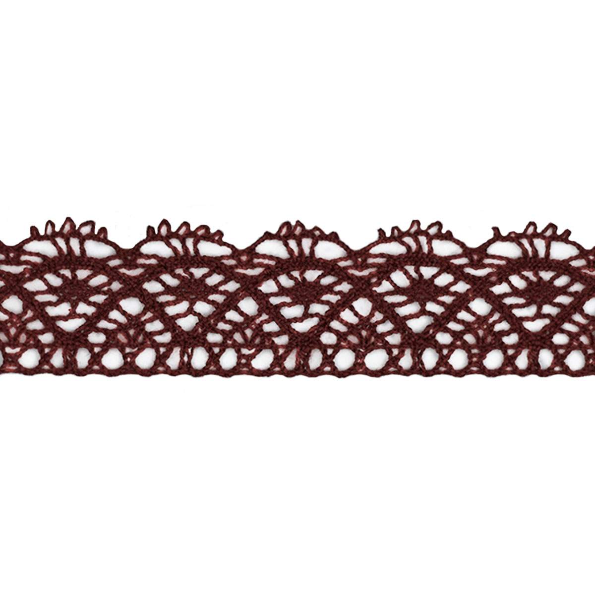 Кружево отеч. арт. 3749 шир. 26-32 мм, рис. 3001024 № 215 ДС бордо (уп. 25 м)
