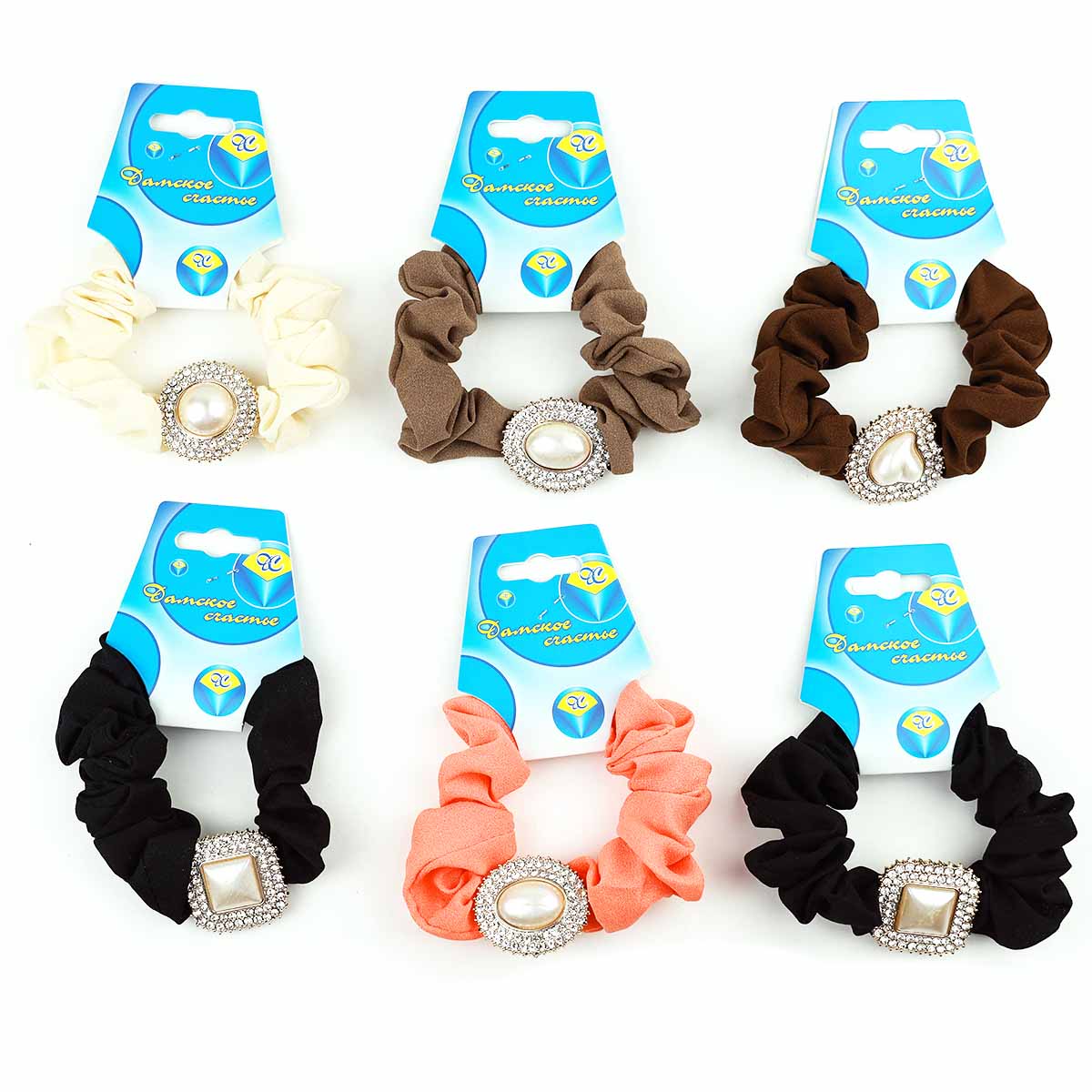 Резинка декоративная с украшением ДС №  5710  (уп. - 6 шт.)