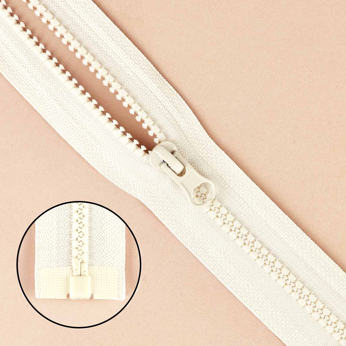 Молния &quot;трактор&quot; тип-5 1замок 70 см № 018 ДС молочный