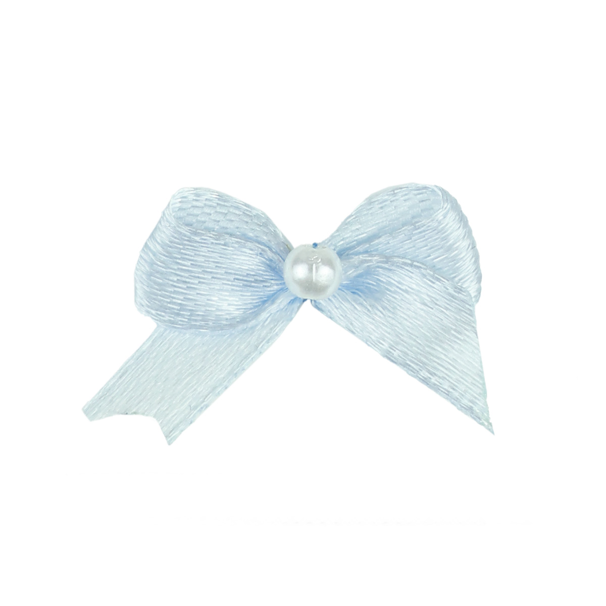 Бантик арт. 1-3 (уп. 100шт) 20х15 мм с бусинкой № 11 голубой