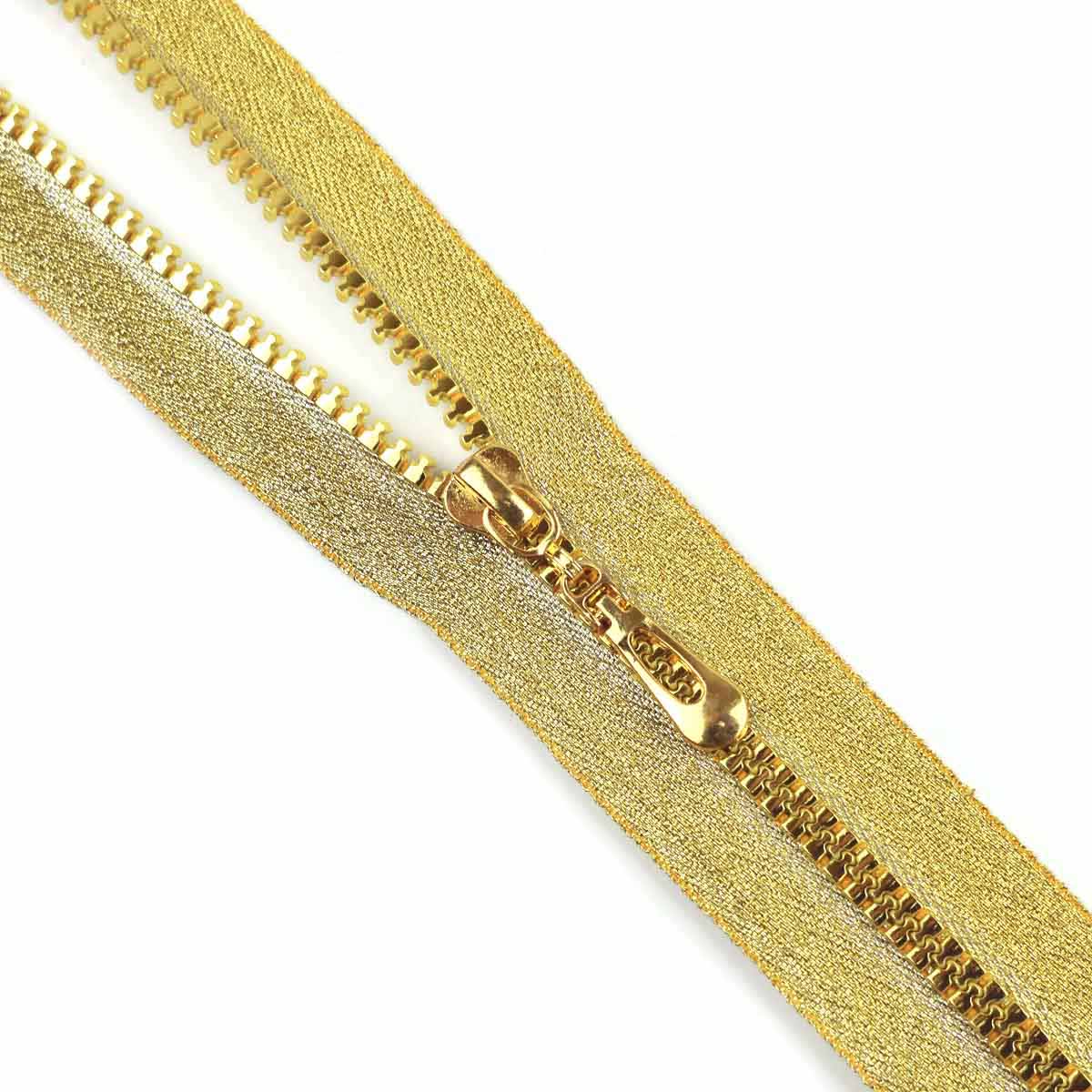 Комплект молний "трактор" тип 5 тесьма и звено - золото (20 см н/р - 2 шт., 75 см - 1 шт.)