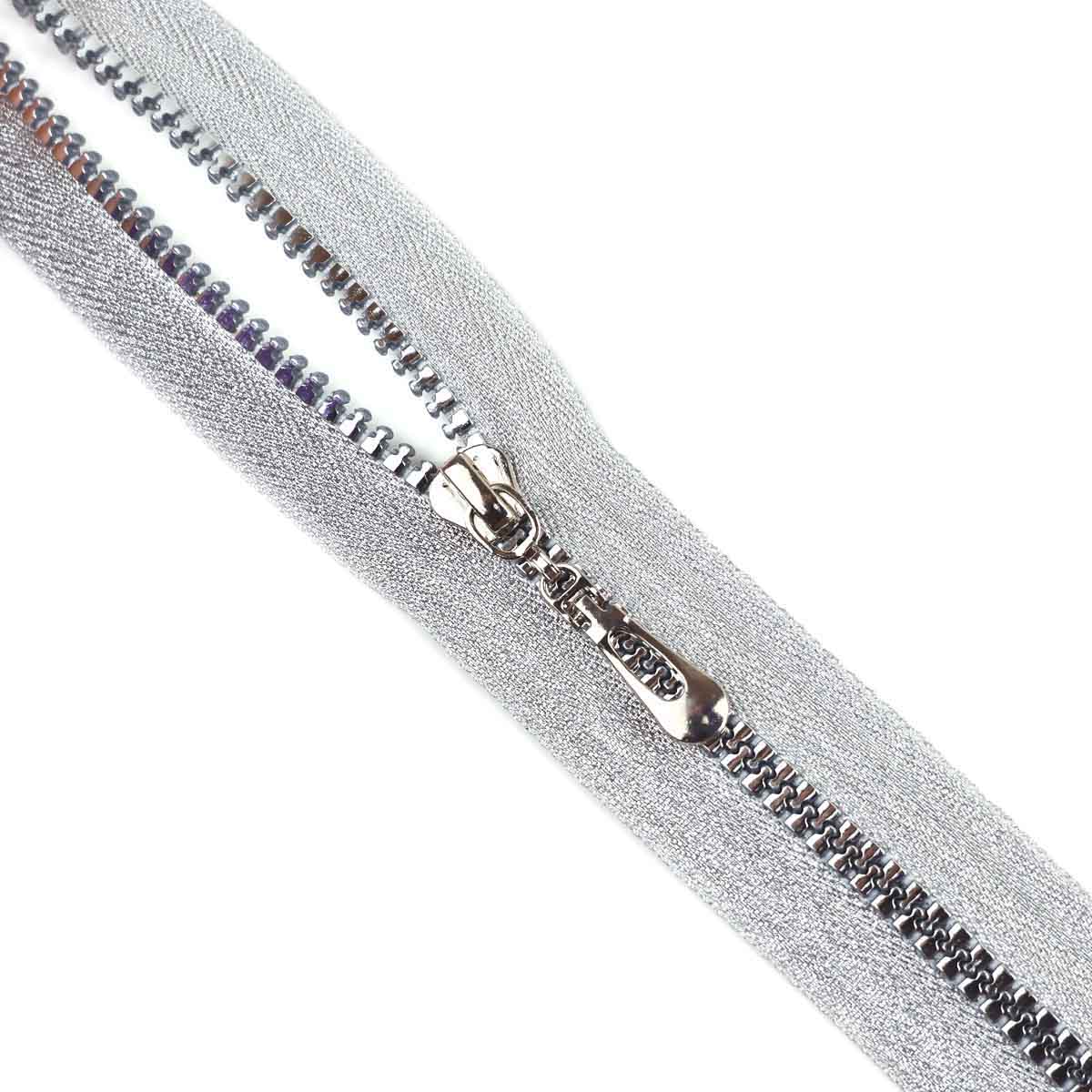 Комплект молний "трактор" тип 5 тесьма и звено - серебро (20 см н/р - 2 шт., 75 см - 1 шт.)