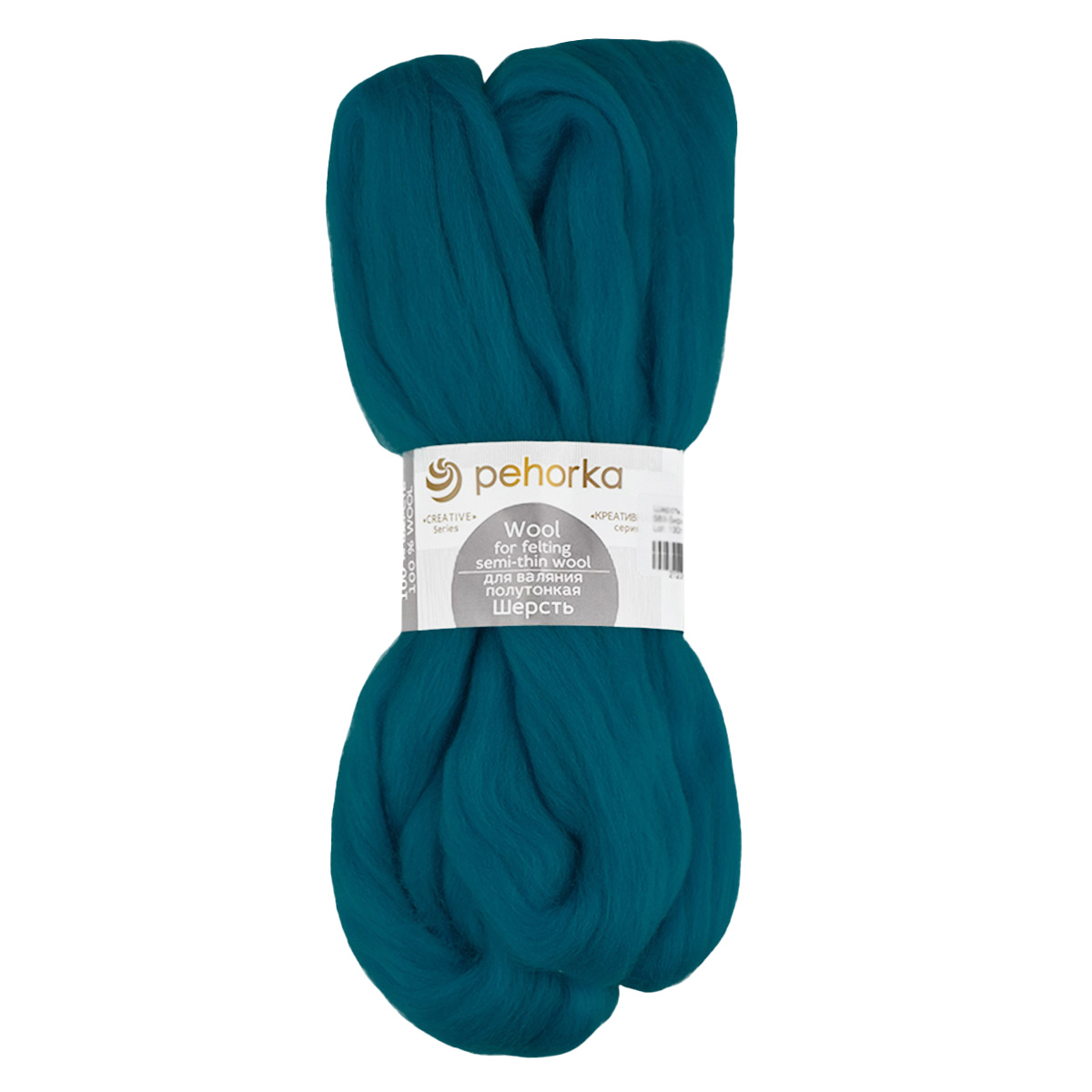 Шерсть для валяния Пехорка полутонкая (100 % шерсть) 50 г № 1178 св. морская волна