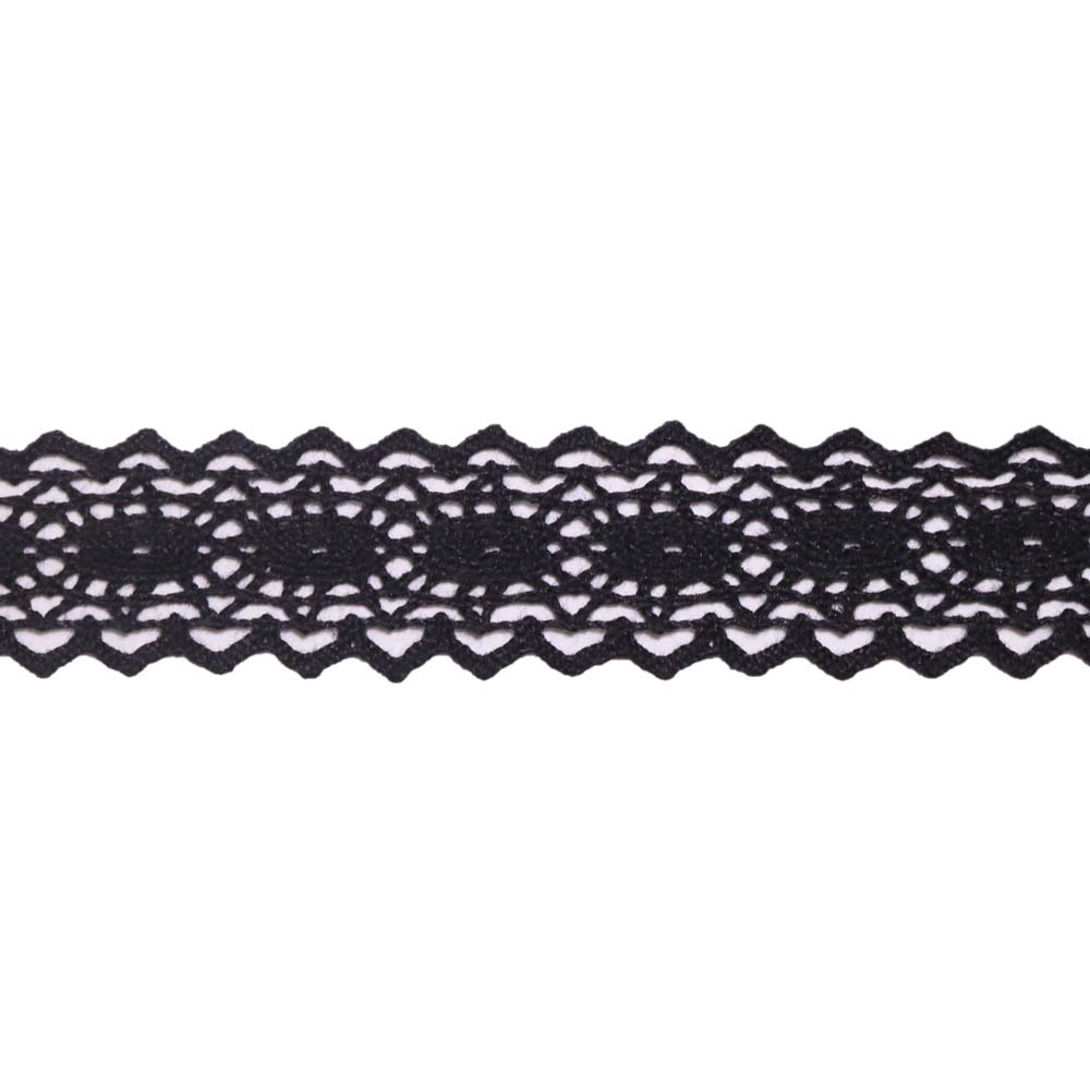 Кружево отеч. арт. 3749 шир. 18-24 мм, рис. 2501079  № 365 ДС черный (уп. 25 м)