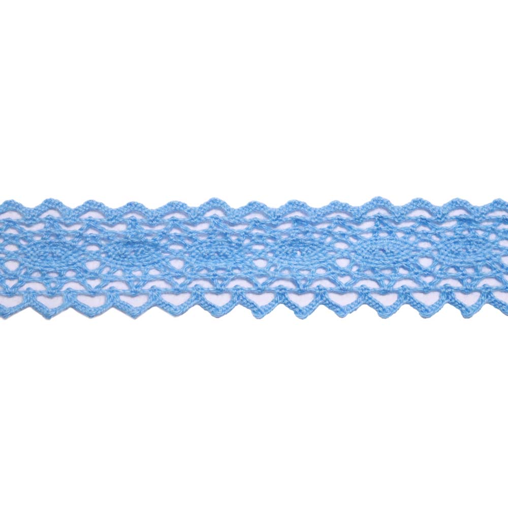 Кружево отеч. арт. 3749 шир. 18-24 мм, рис. 2501079  № 146 ДС голубой  (уп. 25 м)