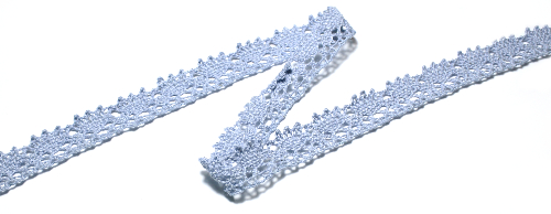 Кружево отеч. арт. 3749 шир. 16-20 мм, рис. 1501016 № 173 ДС голубой (уп. 25 м)