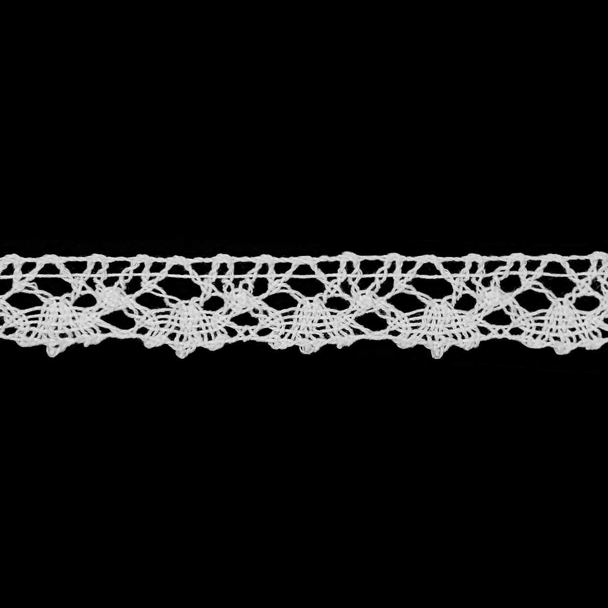 Кружево отеч. арт. 3749 шир. 16-20 мм, рис. 1501016 № 001 ДС белый (уп. 25 м)