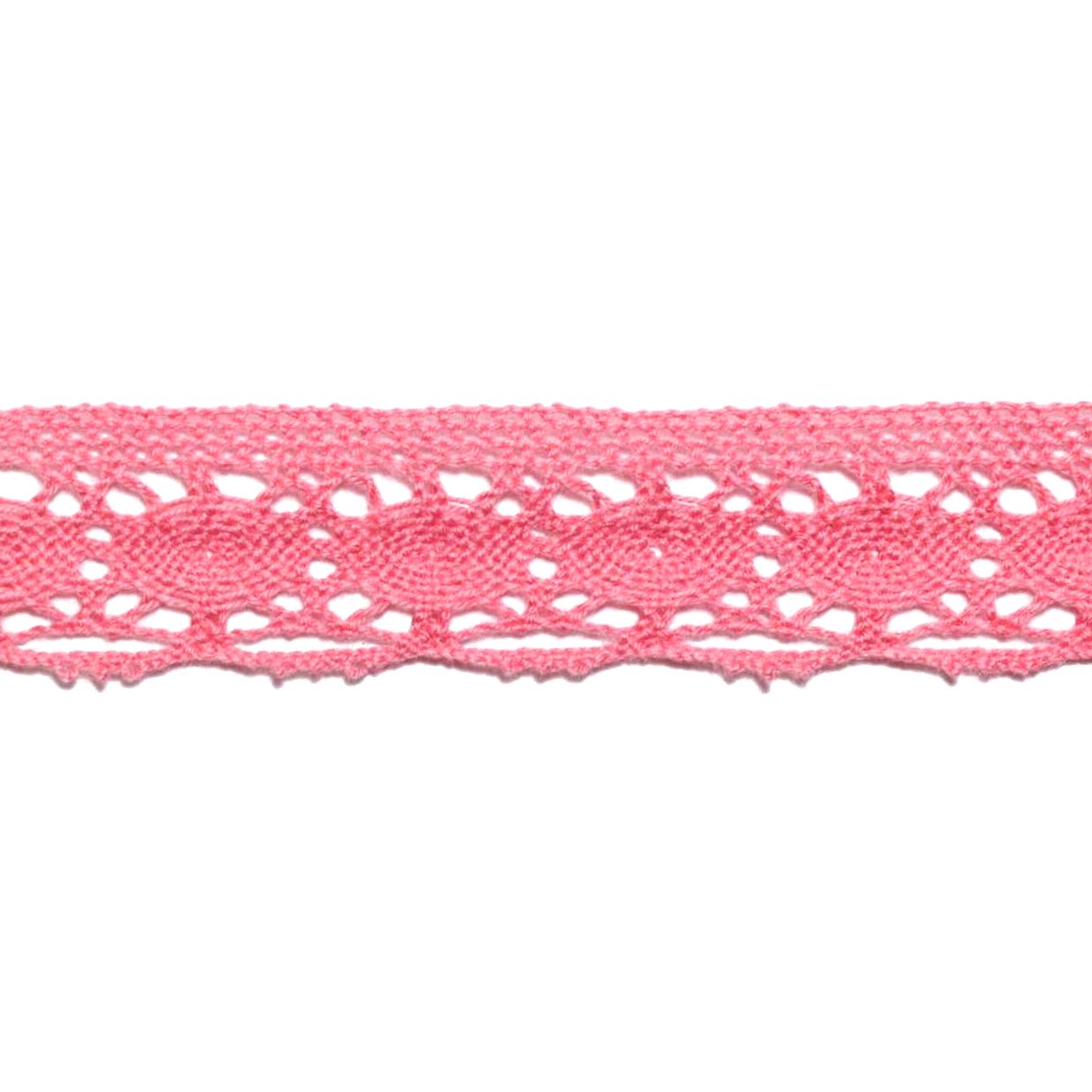Кружево отеч. арт. 3749 шир. 20-25 мм, рис. 2501027 № 252 ДС розовый (уп. 25 м)