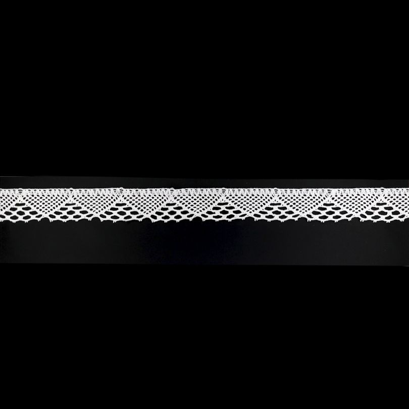 Кружево отеч. арт. 3749 шир. 25 мм, рис. 2501127 № 001 ДС белый (уп. 25 м)