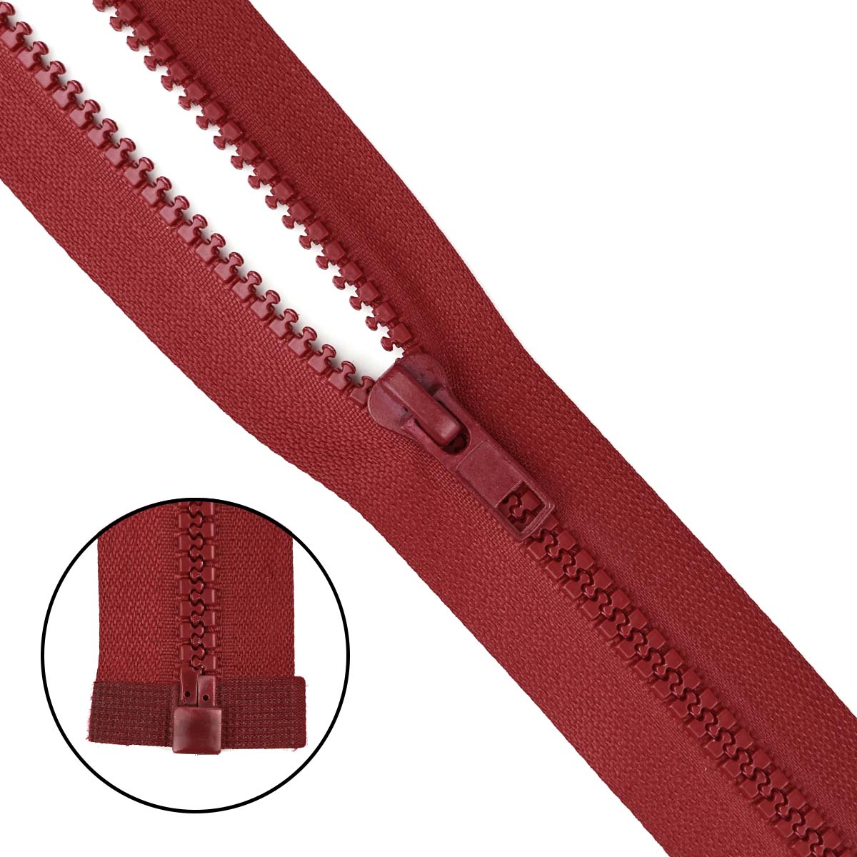 Молния &quot;трактор&quot; тип-5 1замок 45 см № 240 ДС брусничный