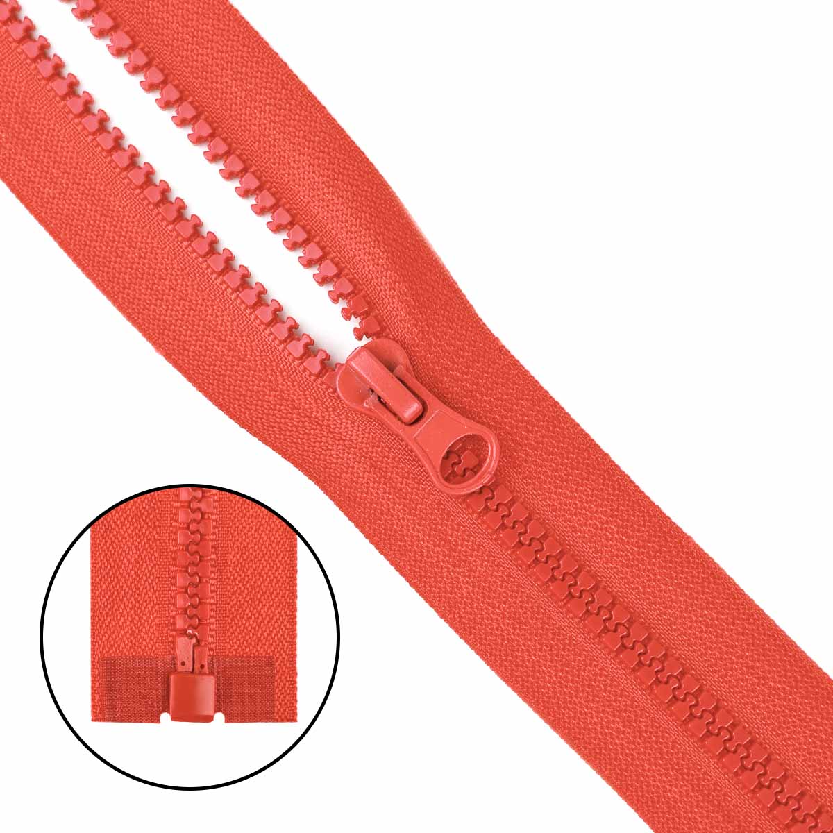 Молния &quot;трактор&quot; тип-5 1замок 45 см № 257 ДС красный