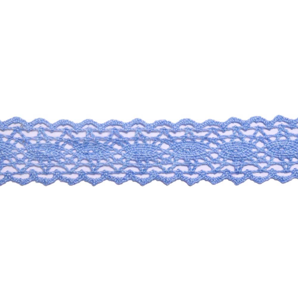 Кружево отеч. арт. 3749 шир. 18-24 мм, рис. 2501079  № 172 ДС голубой  (уп. 25 м)