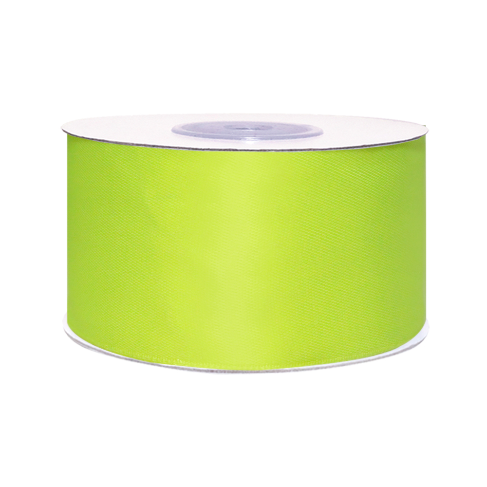 атласная лента шир. 50 мм (уп. 33м) № 58 неоново-желтый