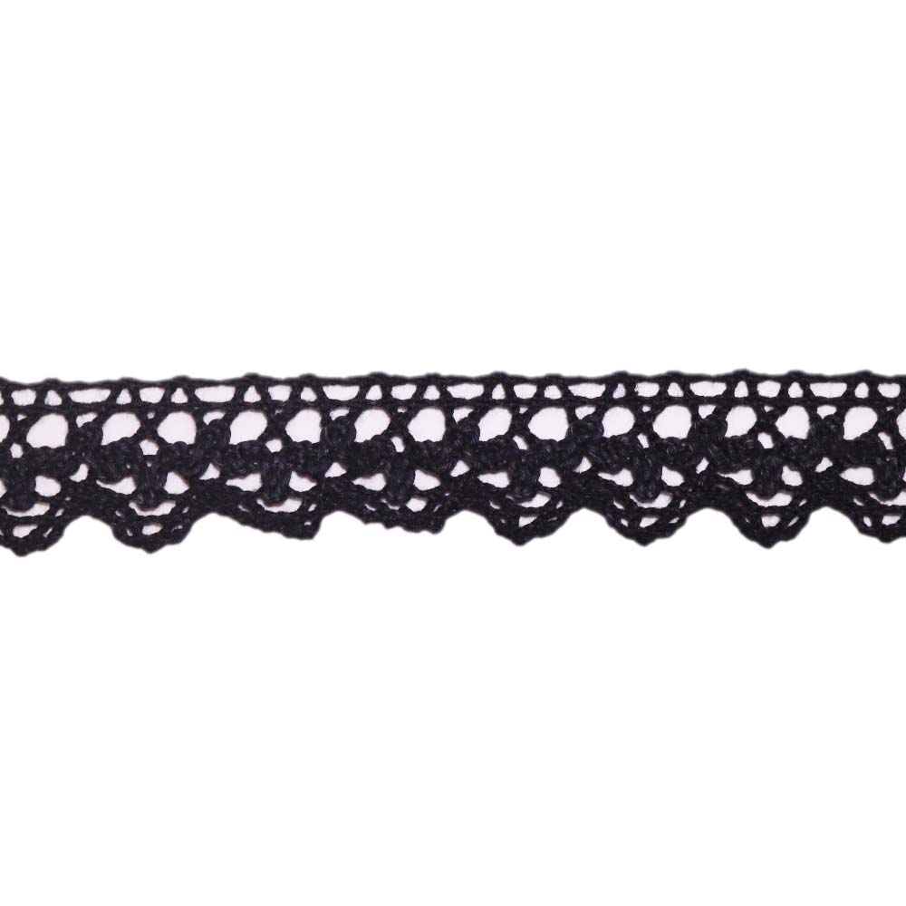 Кружево отеч. арт. 3749 шир. 15-20 мм, рис. 1901098 № 365 ДС чёрный (уп. 25 м)
